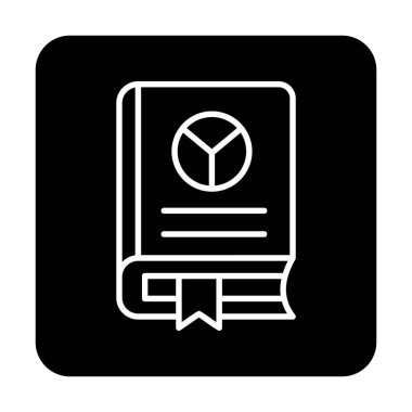 Yer imli kitap. Web simgesi basit illüstrasyon