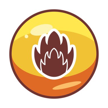 Ateş simgesi tasarımının vektör illüstrasyonu