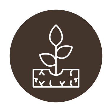 filizlenme simgesi, vektör illüstrasyonu  