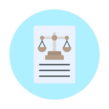 düz kanun simgesi vektör illüstrasyonu