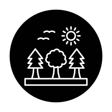 forest icon, vector illustration simple design