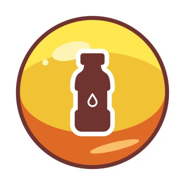 su şişesi simgesi, vektör illüstrasyonu    