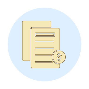 Bill düz simgesi, vektör illüstrasyonu