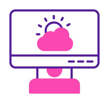 Hava Durumu Haber simgesi, vektör illüstrasyonu 