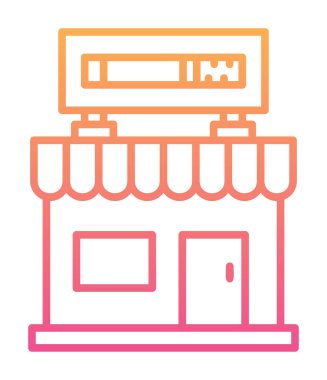 dükkan simgesi, vektör illüstrasyonu basit tasarım