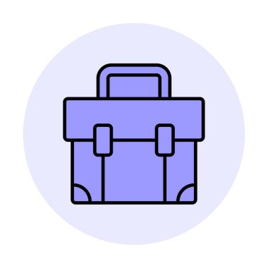 Çanta. Web simgesi basit illüstrasyon