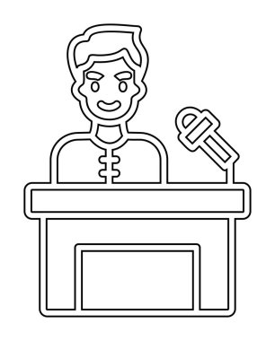 Basın Konferansı vektör illüstrasyonu