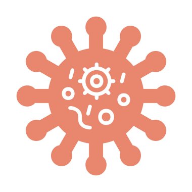 Corona virüs simgesi, covid-19 salgın hastalık sembolü, çizgi biçimi vektör simgesi