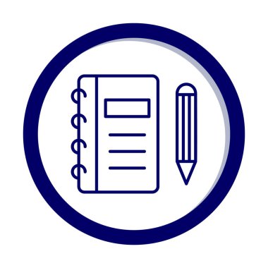 Kalem, vektör illüstrasyonlu günlük 