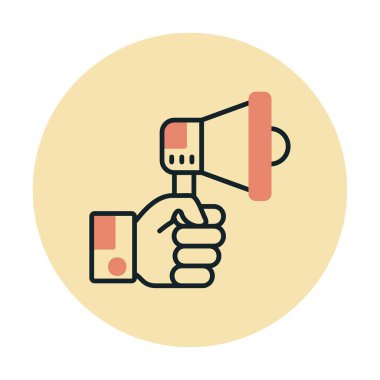 megafon simgesi vektörü web ve mobil tasarımınız için beyaz arkaplanda izole edilmiş, megafon logosu konsepti 