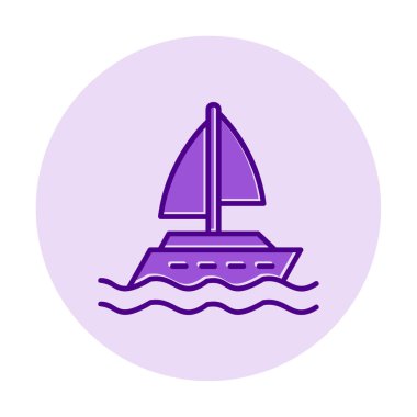 Yat simgesi vektör illüstrasyonu