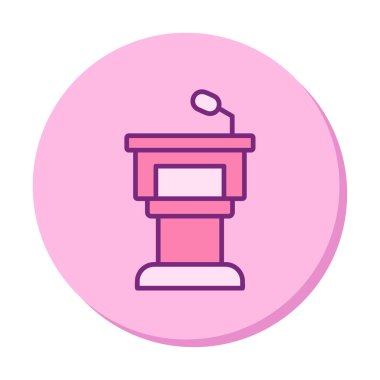 Podyum simgesinin vektör illüstrasyonu 