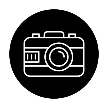 fotoğraf makinesi simgesi, vektör illüstrasyonu 