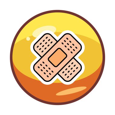 Yara bandı simgesi, vektör illüstrasyonu  