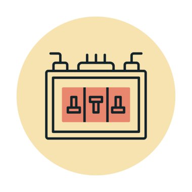 Sigorta kutusu mu? Web simgesi basit tasarım