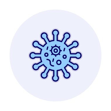 Corona virüs simgesi, covid-19 salgın hastalık sembolü, çizgi biçimi vektör simgesi