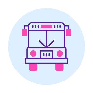 bus simgesi, vektör illüstrasyonu