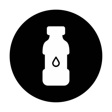 su şişesi simgesi, vektör illüstrasyonu    