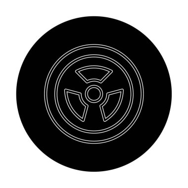 Radyasyon işareti. Web simgesi basit tasarım