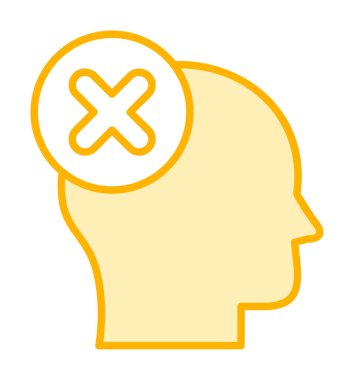 Yanlış vektör düz simgesi düşün 