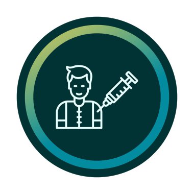 Aşılama web simgesi, vektör illüstrasyonu