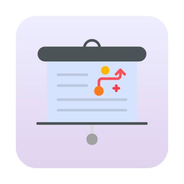 Basit Strateji simgesi, vektör illüstrasyonu