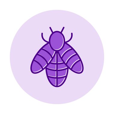 Şirin Arı simgesi, vektör çizim        