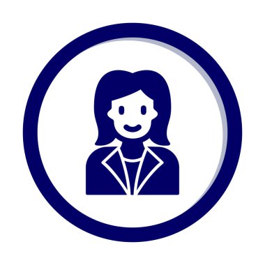 kadın avatar simgesi, vektör illüstrasyonu 