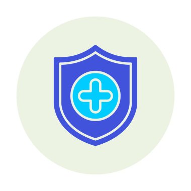 Basit Tıbbi Sigorta simgesi, vektör illüstrasyonu