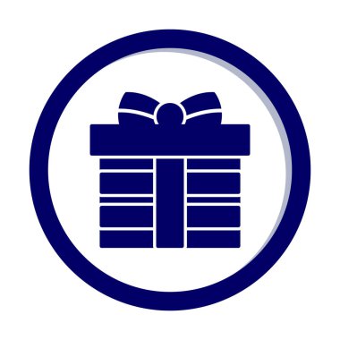 hediye kutusu simge vektör illüstrasyon izole