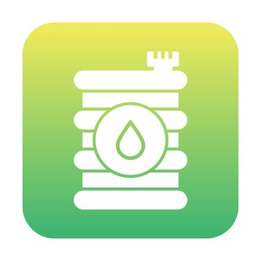 Yağ varili düz ikon vektör çizimi