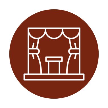 sahne ikonu vektör illüstrasyonu