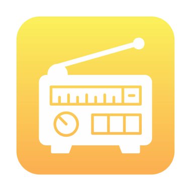 radyo simgesi web basit illüstrasyon