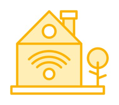 akıllı ev renkli vektör simgesi