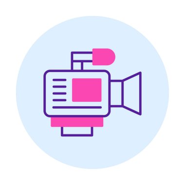 video kamera simgesi, vektör illüstrasyonu basit tasarım