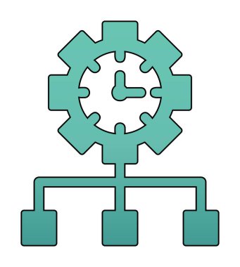 vector illustration of Time Management modern icon                       