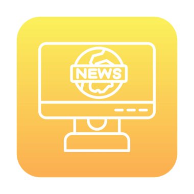 Haber bülteni. Web simgesi basit illüstrasyon                   