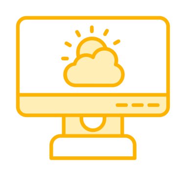 Hava Durumu Haber simgesi, vektör illüstrasyonu 