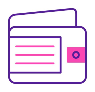 Cüzdan web simgesi, vektör illüstrasyon tasarımı
