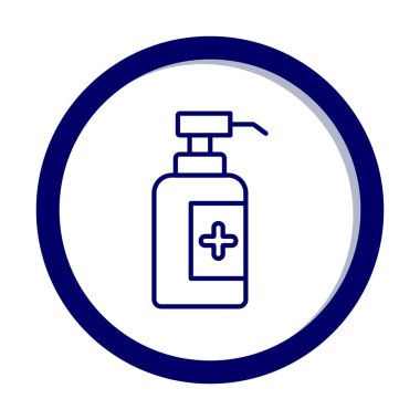 Dezenfektan şişesi ikonu. vektör illüstrasyonu 