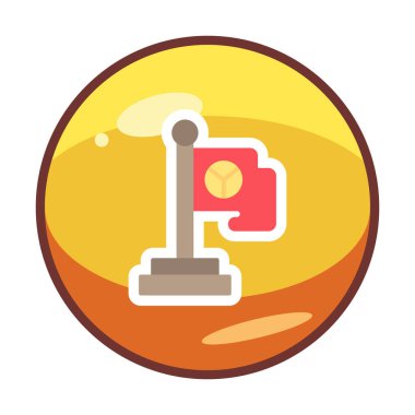 Barış bayrağı simgesi, vektör illüstrasyonu 