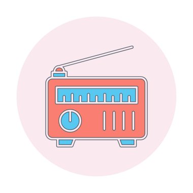 radyo simgesi web basit illüstrasyon