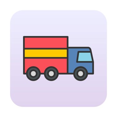 kamyon simgesi, vektör illüstrasyonu