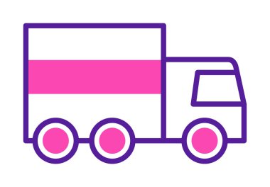 kamyon simgesi, vektör illüstrasyonu