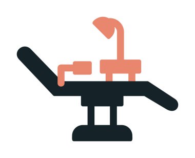 Dişçi Sandalyesi vektör illüstrasyonu, simge ögesi arkaplanı                