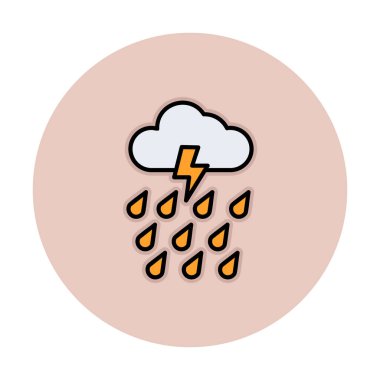 yağmur simgesi, vektör illüstrasyonu  