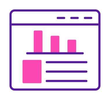 İstatistik simgesinin web vektör çizimi           