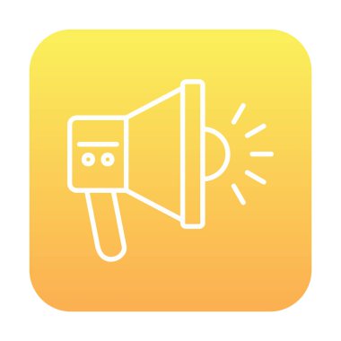 megafon simgesi vektörü web ve mobil tasarımınız için beyaz arkaplanda izole edilmiş, megafon logosu konsepti 