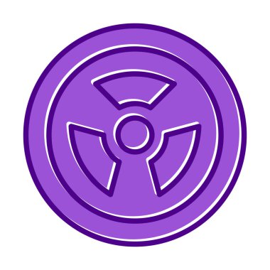 Radyasyon işareti. Web simgesi basit tasarım