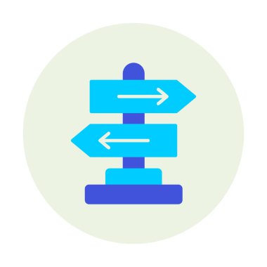 Yön düz simge, vektör illüstrasyonu